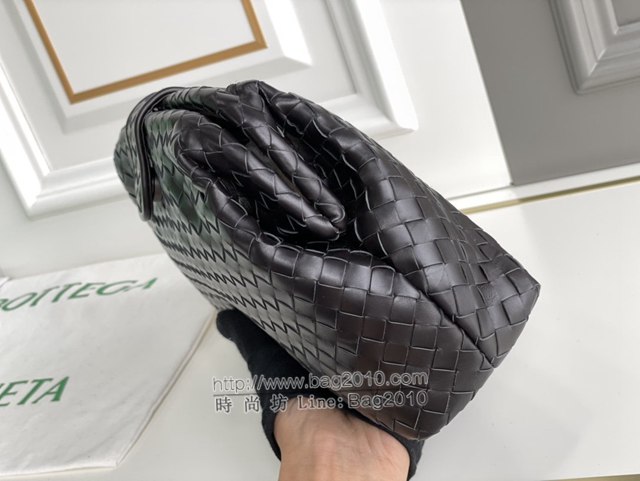 Bottega veneta高端女包 98042 寶緹嘉黑色胎牛皮編織包 BV經典款手工編織女包  gxz1361